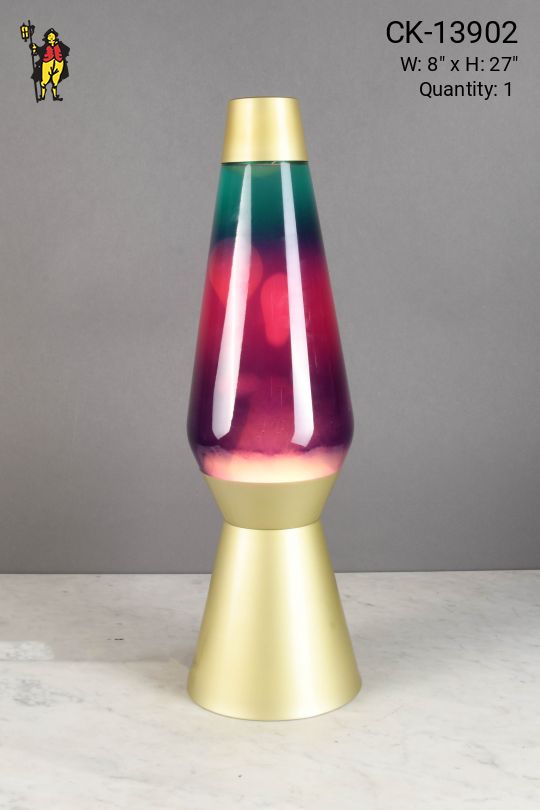 Oversize Gold Finished Lava Lamp