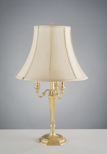 Polished Brass Candle Table Lamp