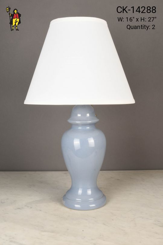 Light Blue Simple Ceramic Table Lamp