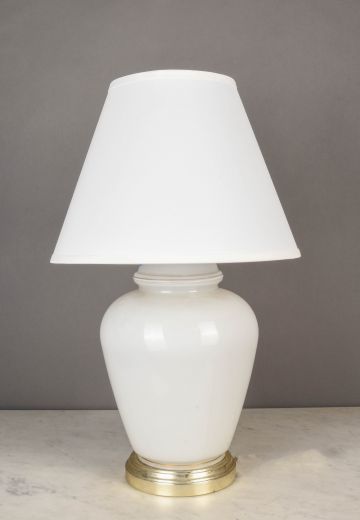 White Oversize Ceramic Table Lamp