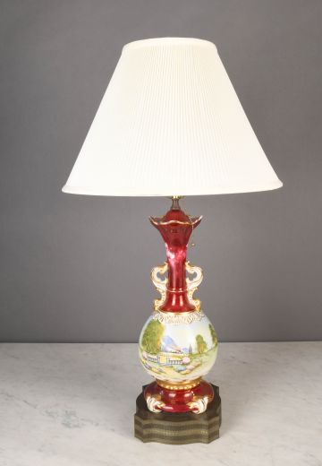 Red Ginger Jar Ceramic Table Lamp