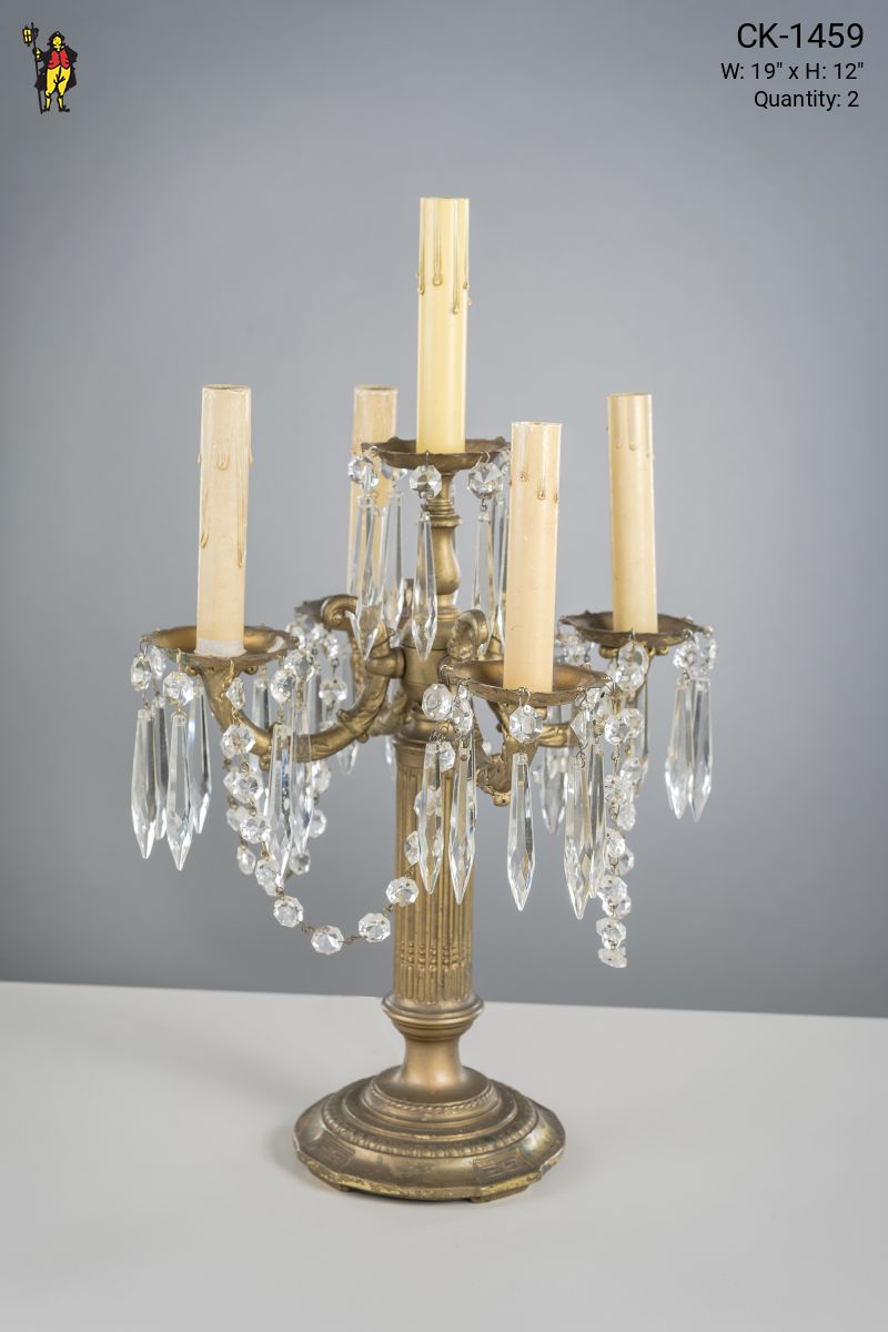 Crystal candelabra table lamp on sale