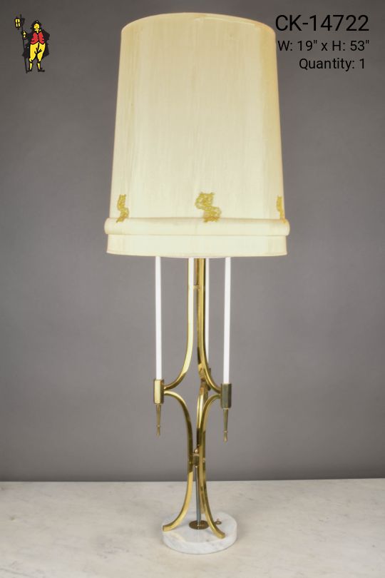 Oversize Brass Mid Century Table Lamp
