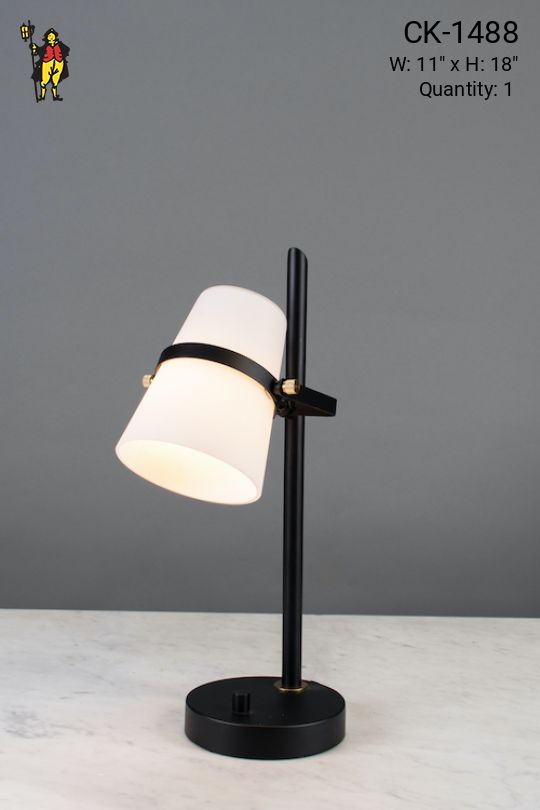 Spotlight Table Lamp w/Frosted Glass Shade