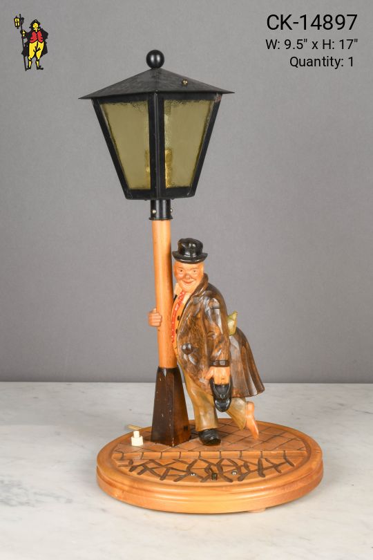 Drunken Man Wooden Table Lamp
