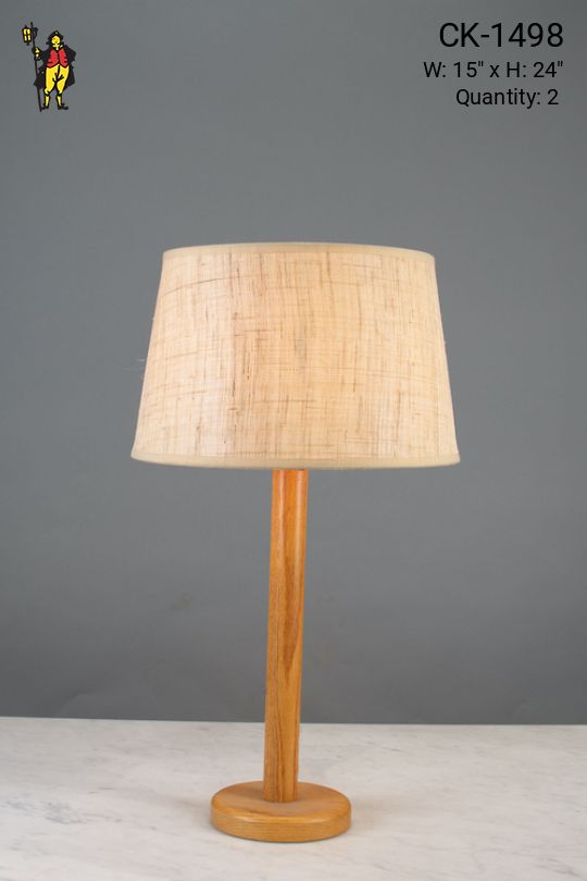 Wooden Pole Table Lamp