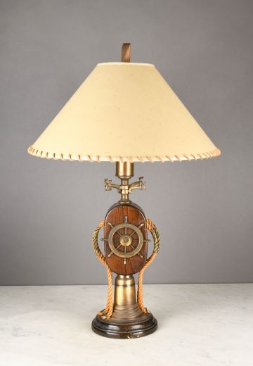 Wooden Nautical Table Lamp