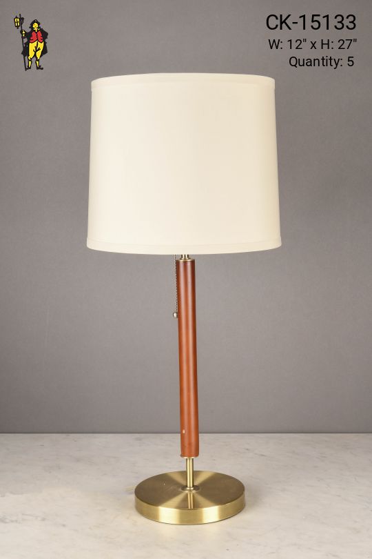 Wood & Brass Table Lamp