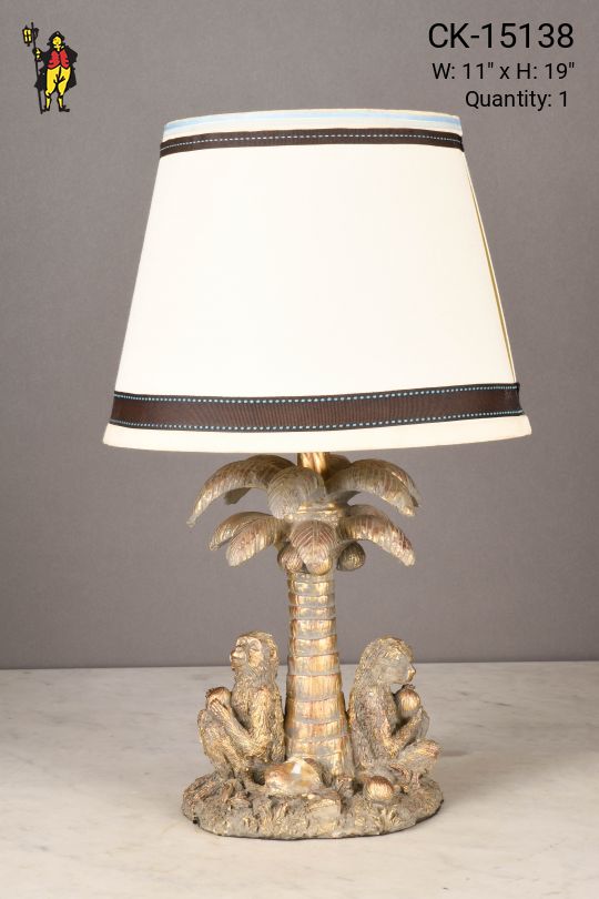 Palm Tree & Monkey Table Lamp
