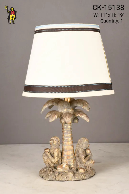 Palm Tree & Monkey Table Lamp