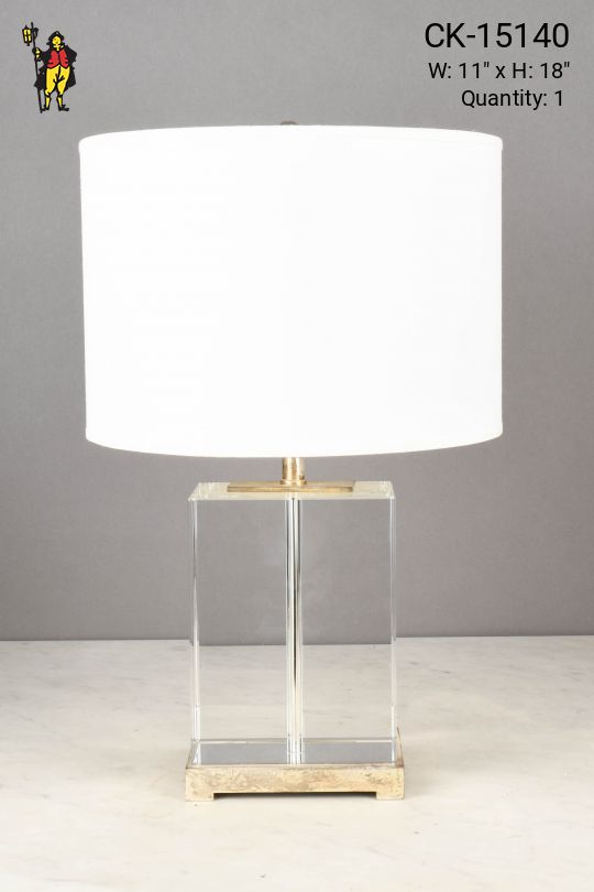Lucite Square Table Lamp