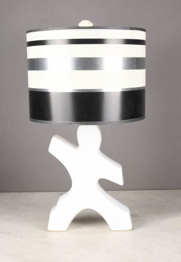 White Ceramic Abstract Table Lamp
