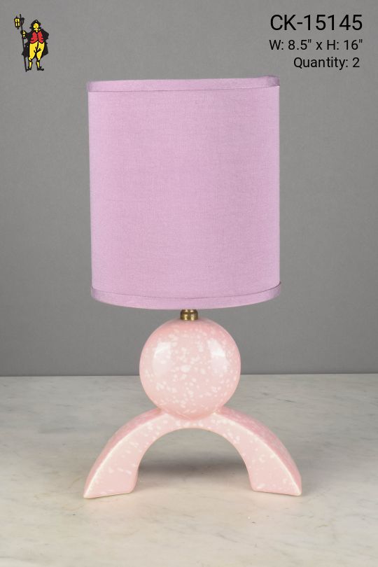 Small Pink Ceramic Table Lamp