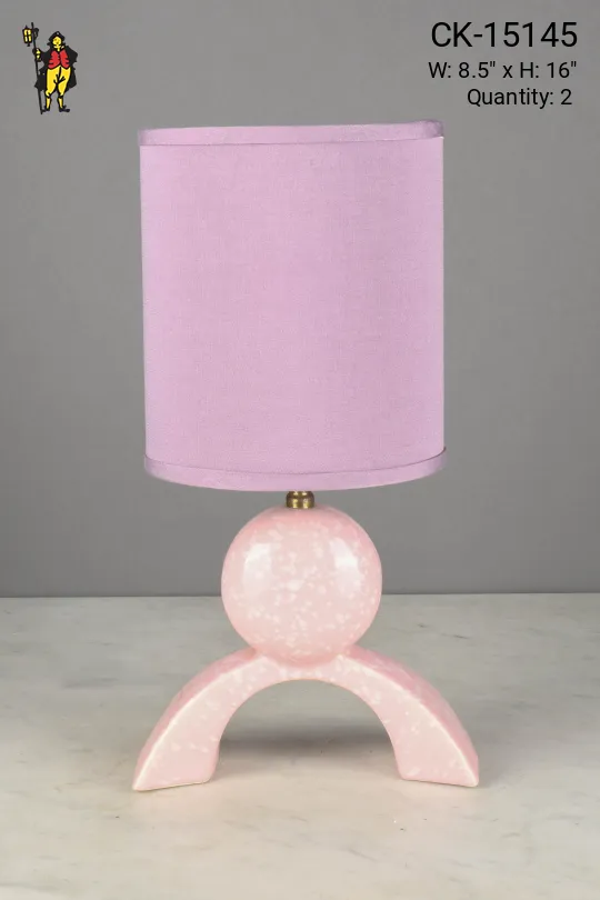 Small Pink Ceramic Table Lamp