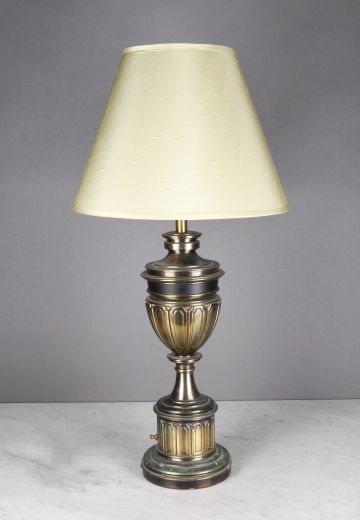 Oversize Antique Brass Mid Century Table Lamp