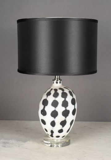 White & Black Ceramic Table Lamp
