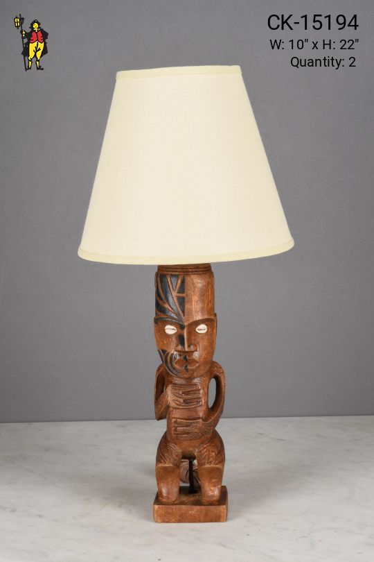 Wooden "Tiki" Table Lamp - Tiki Collection
