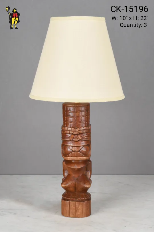 Wooden "Tiki" Table Lamp - Tiki Collection