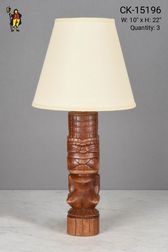 Wooden "Tiki" Table Lamp - Tiki Collection