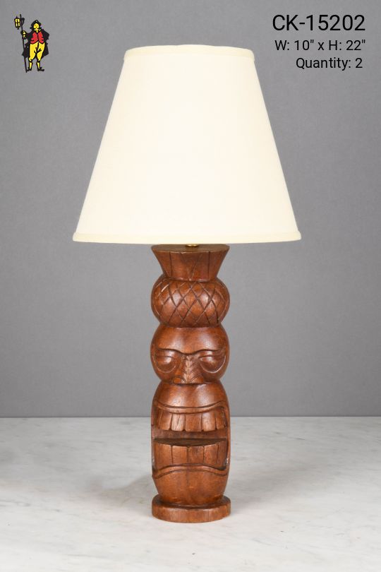 Wooden "Tiki" Table Lamp - Tiki Collection
