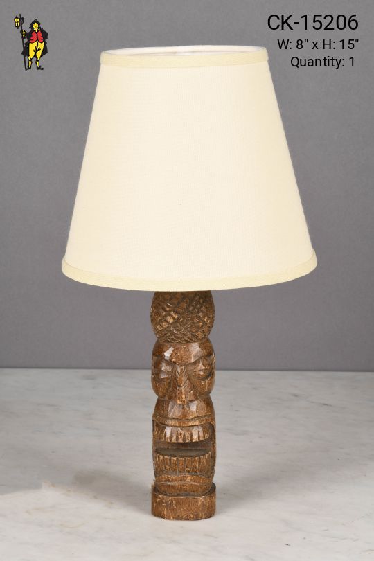 Small Wooden "Tiki" Table Lamp - Tiki Collection