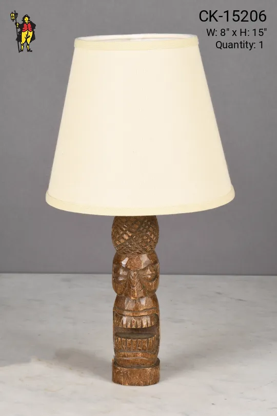 Small Wooden "Tiki" Table Lamp - Tiki Collection