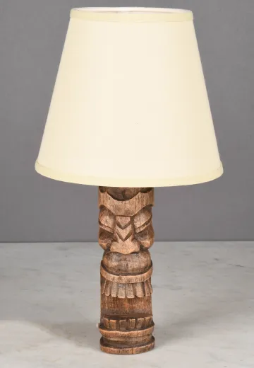 Small Wooden "Tiki" Table Lamp - Tiki Collection