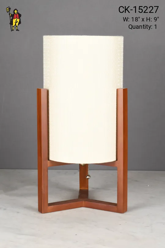 Wood & Fabric Shaded Decorative Table Lamp