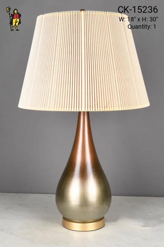 Earth Tone Metal Table Lamp