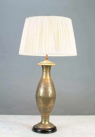 Etched Brass Table Lamp