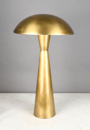Brass Metal Shaded Oversize Table Lamp