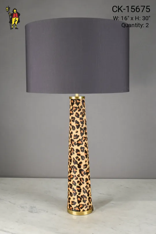 Leopard Print Table Lamp