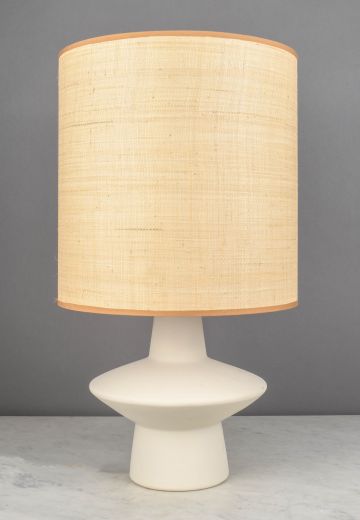 White Ceramic Modern Table Lamp