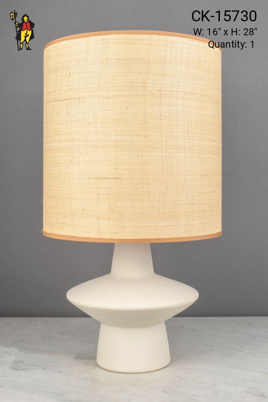 White Ceramic Modern Table Lamp