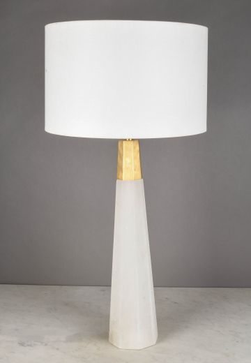 Marble & Brass Oversize Table Lamp