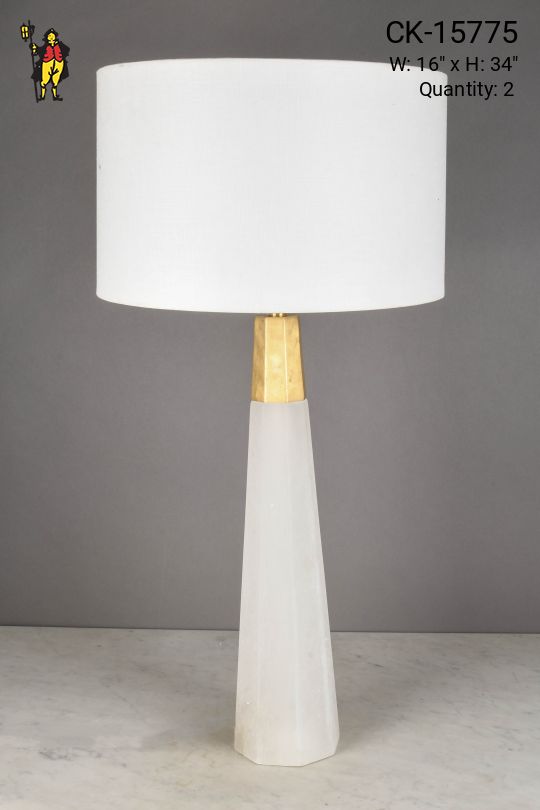Marble & Brass Oversize Table Lamp