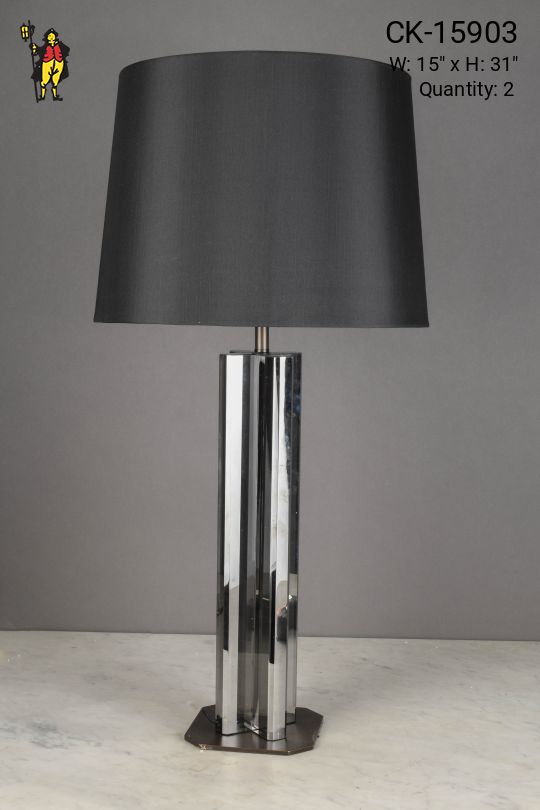 Reflective Lucite Modern Table Lamp