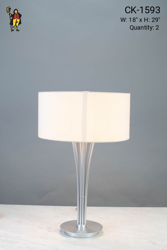 Silver Contemporary Table Lamp