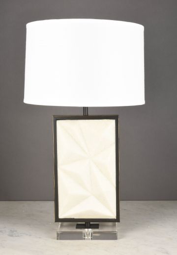 White & Black Abstract Table Lamp