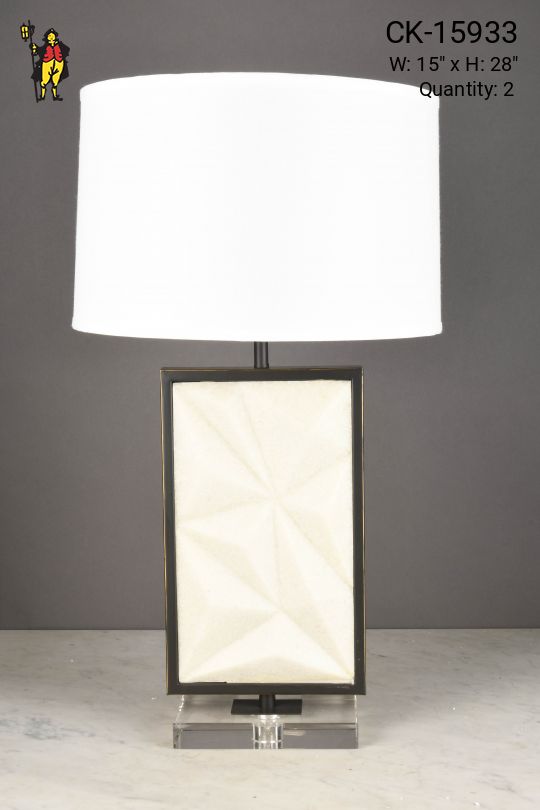 White & Black Abstract Table Lamp