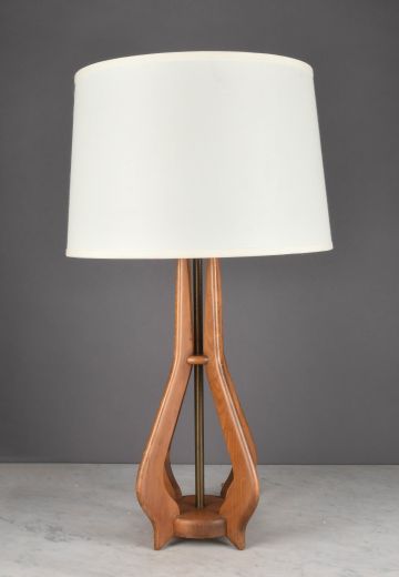 Wooden Mid Century Table Lamp