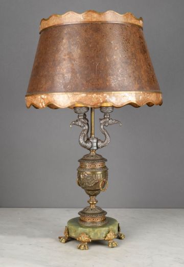Urn Style Ornate Brass/Brass/Bronze/Marble Table Lamp
