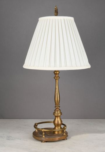 Antique Brass "Desk Tray" Table Lamp