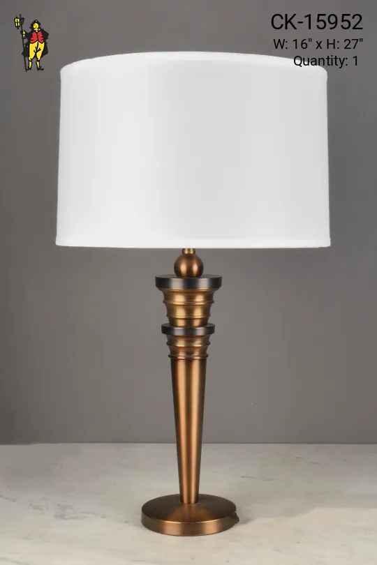 Antique Brass & Black Table Lamp
