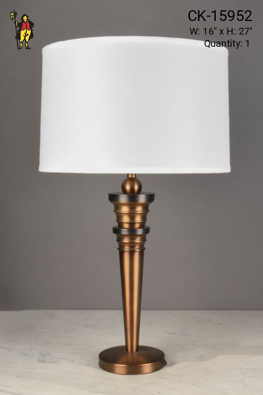 Antique Brass & Black Table Lamp