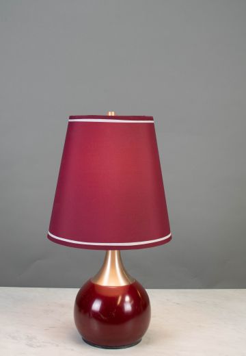 Red & Silver Metal Touch Acitvated Table Lamp