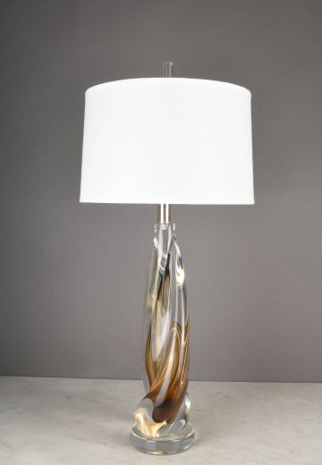 Glass Abstract Swirl Table Lamp
