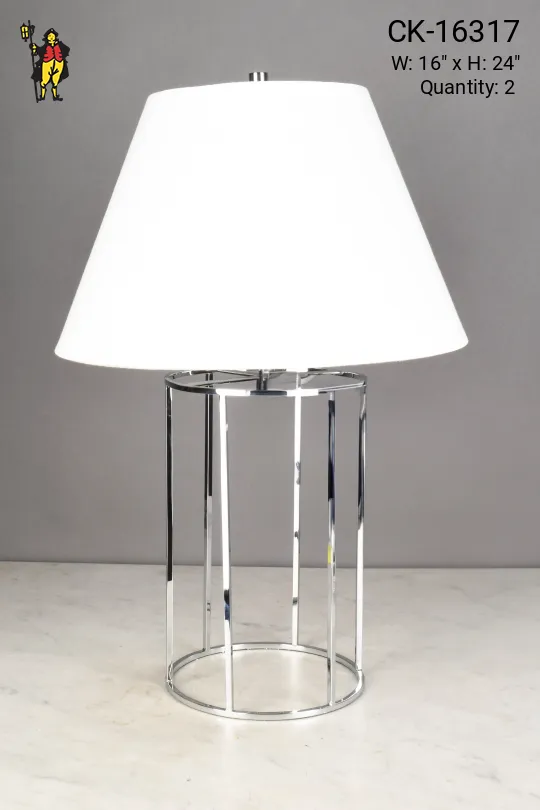 Modern Chrome Table Lamp
