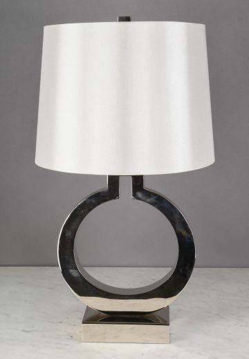 Polished Nickel Modern Table Lamp