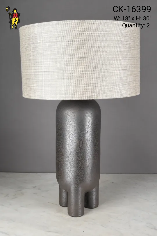 Gray Ceramic Modern Table Lamp